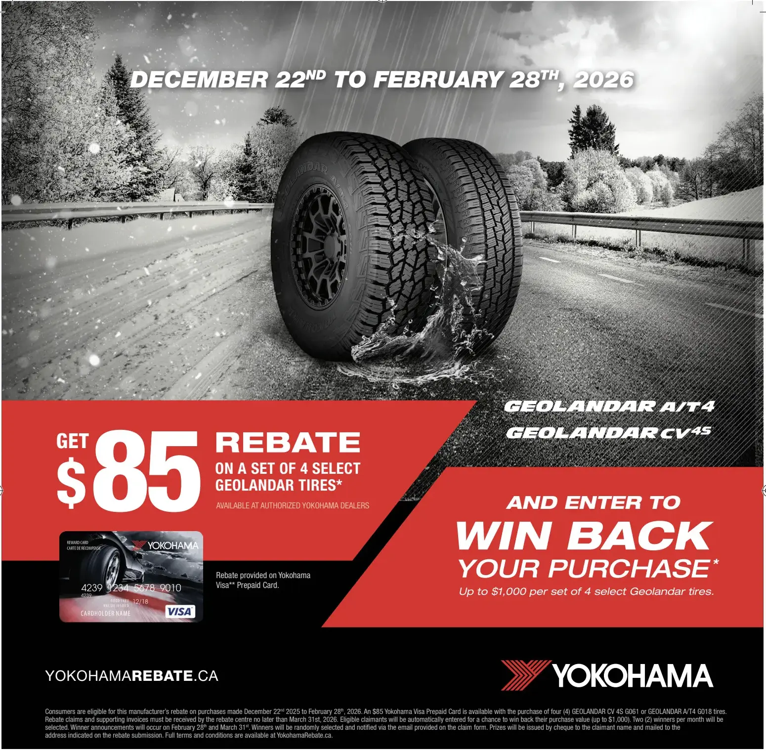Yokohama Tire Spring 2026 Rebate