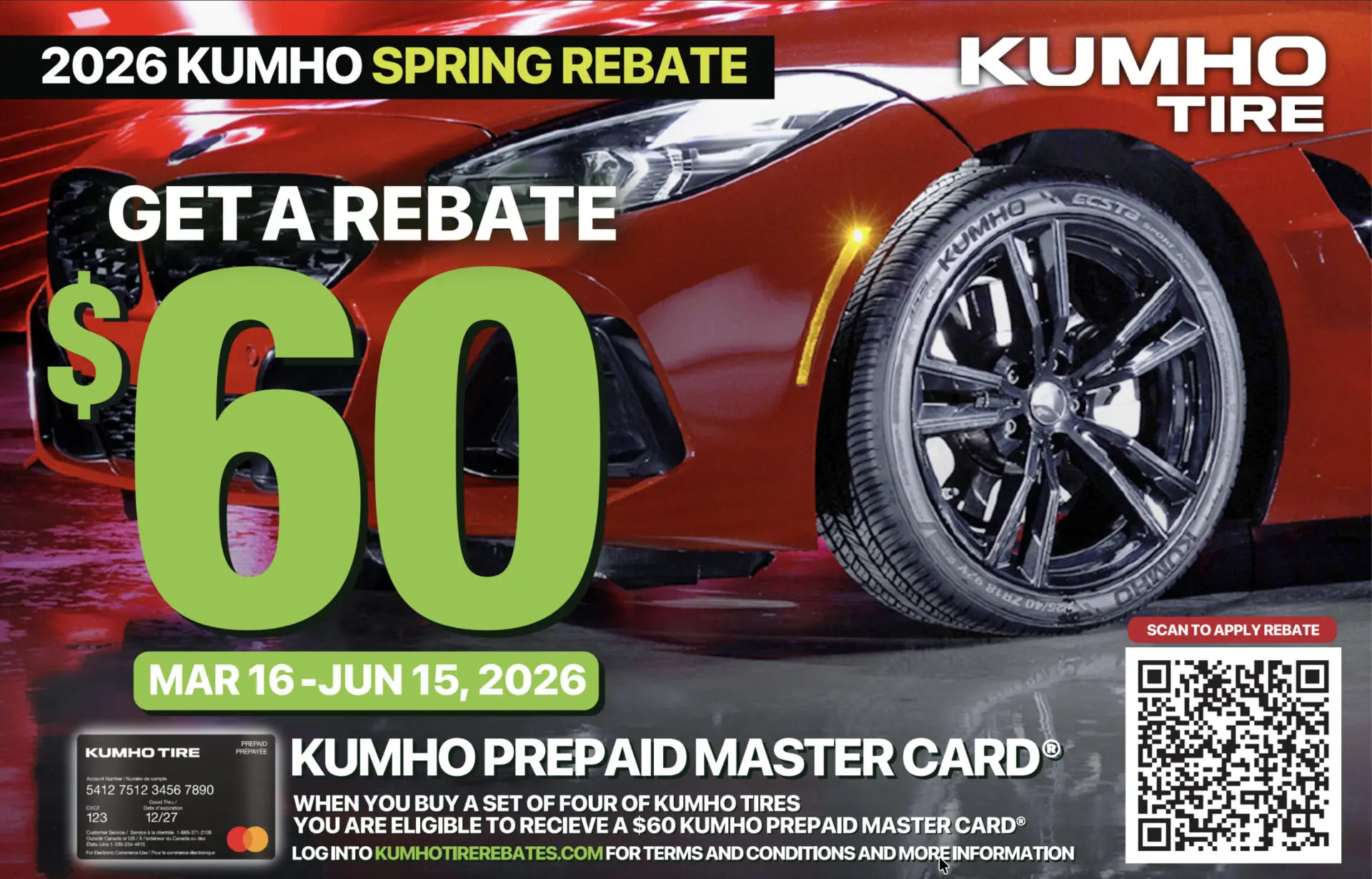 Kumho Spring 2026 Rebate