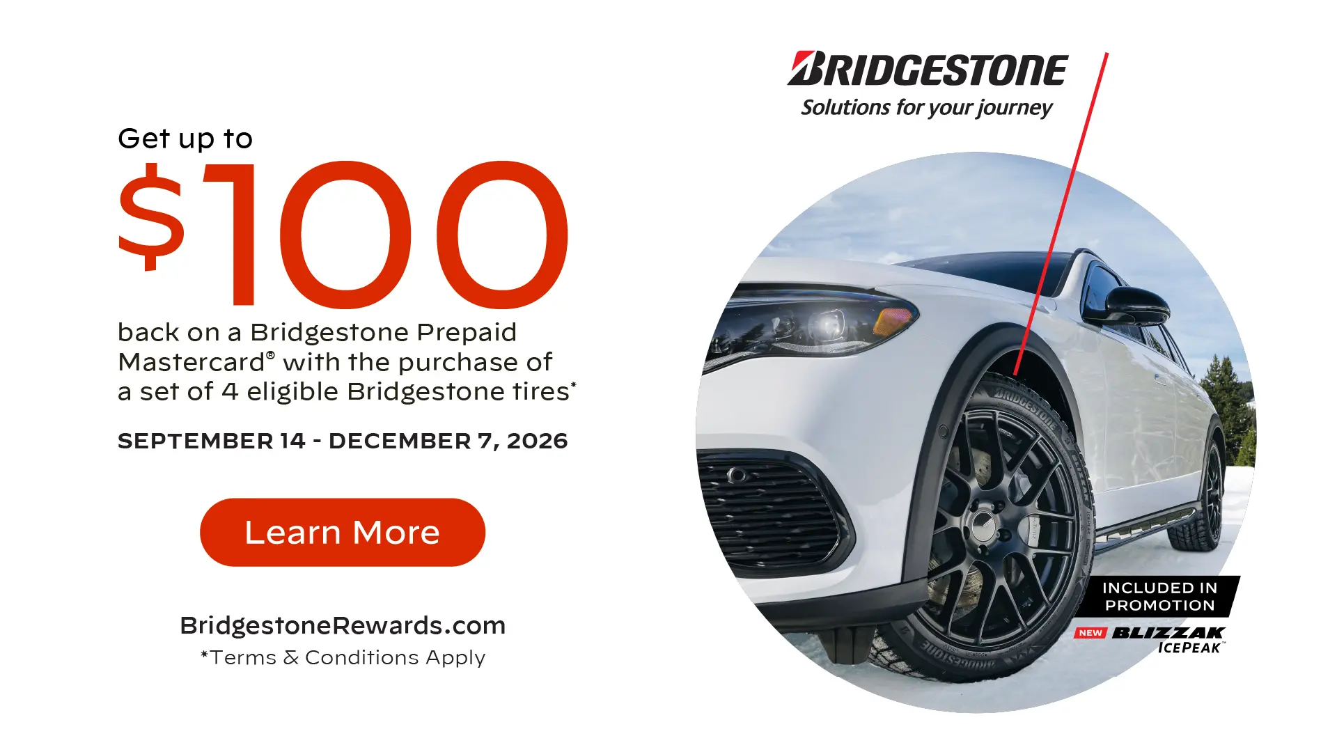 Bridgestone Fall 2026 Rebate