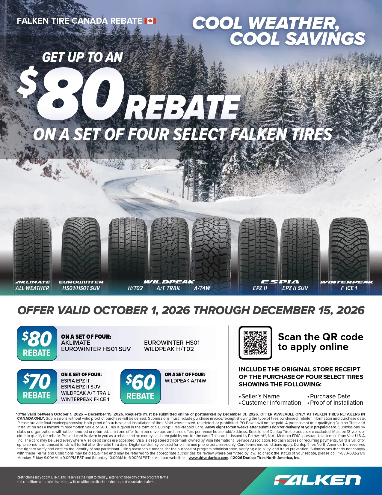 Falken Winter 2026 Rebate